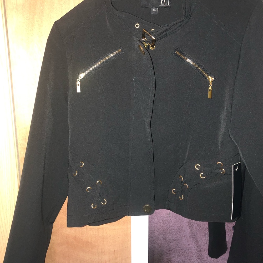 Black Blazer w/ gold detailing.Brand new w/ tags!